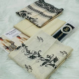 Bin Naeem Platinum Digital Lawn – 3 Piece Unstitched Suit | Classic Monochrome Elegance