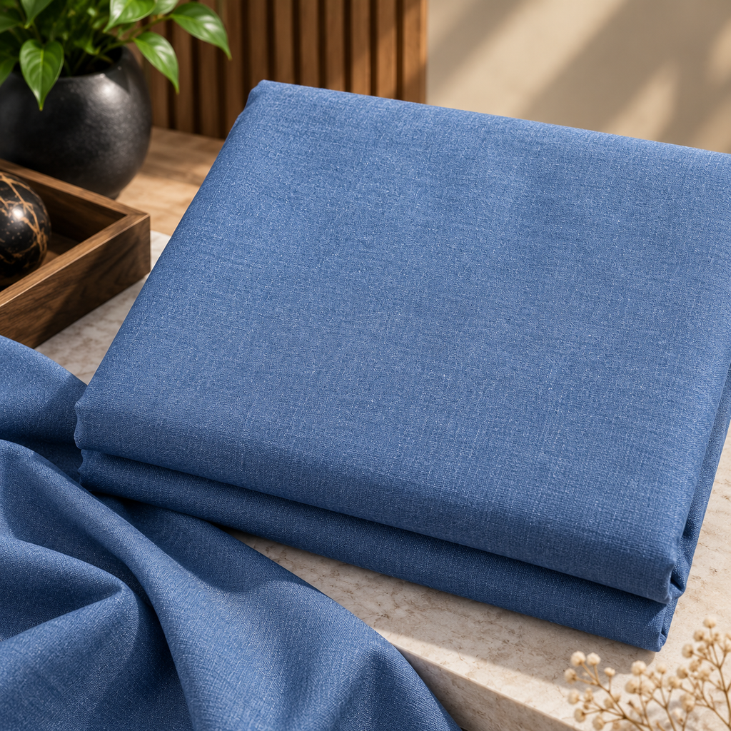 Junaid Jamshed Wool – Premium Winter Fabric | Classic Blue